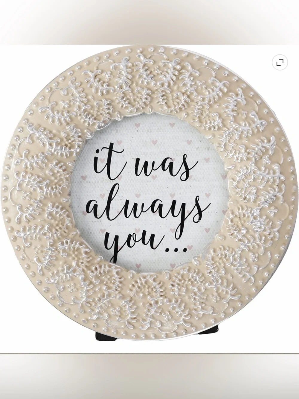 🌸LI’Shay 4x4 Silver Scalloped/Floral Design Photo Frame